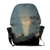 Galactic Vortex Blue Sky Rickshaw Messenger Bag