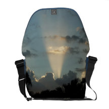 Galactic Vortex Blue Sky Rickshaw Messenger Bag