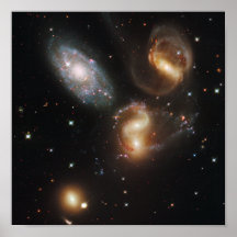 Galactic wreckage in Stephan's Quintet Print