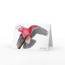 Galah Cockatoo Greeting Card by twopurringcats Galah Cockatoo Greeting Card