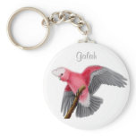 Galah Rose Breasted Cockatoo Keychain