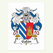 Galan Family Crest Postcard