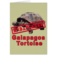 Galapagos Tortoise Endangered Art Tshirts Greeting Card