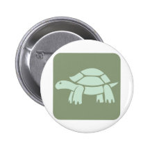 Galapagos Tortoise Icon Pinback Button