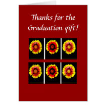 Galardia Daisy Graduation Thanks Greeting Cards