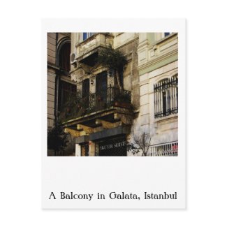 Galata Balcony Postcard postcard