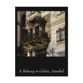 Galata Balcony Postcard postcard