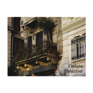 Galata Balcony Postcard postcard