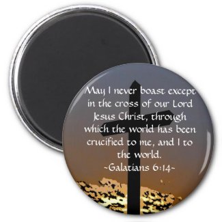 Galatians 6:14 fridge magnet