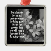 GALATIANS 6:9 BIBLE SCRIPTURE ORNAMENT - HARVEST