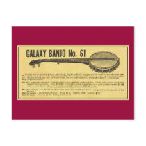 Galaxy Banjo Postcard postcards