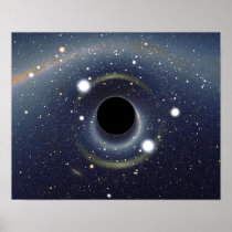 Galaxy Black hole in space poster