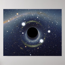 Galaxy Black hole in space poster