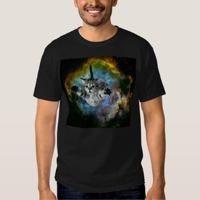 Galaxy Cat Universe Kitten Launch T-shirts