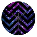 Galaxy Chevron Black Wallclocks
