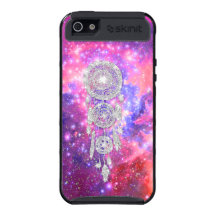Galaxy Nebula Glitter dreamcatcher Pink Space iPhone 5 Cases
