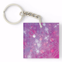 Galaxy Purple Pink Bokeh key chains