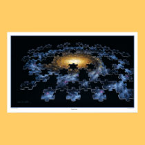 Galaxy Puzzle Print by lynettecook Galaxy Puzzle Print