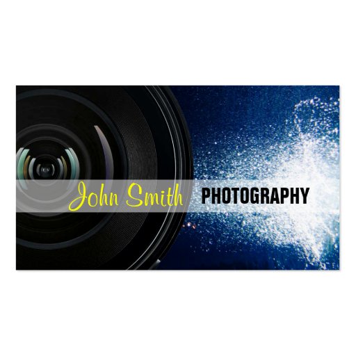 Galaxy stars photography business card (front side)