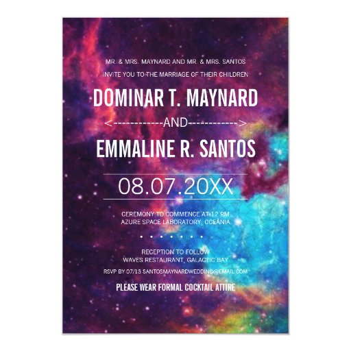 Galaxy Wedding Invitation | Zazzle