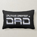 Galaxy's Greatest Dad Lumbar Throw Pillow pillows