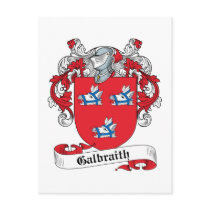 Galbraith Family Crest Postcard