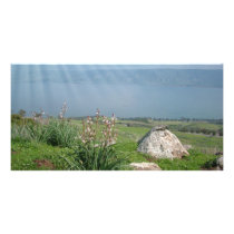 Galilee Sea Panoramic View photo cards by minarts Galilee Sea Panoramic View photo cards
