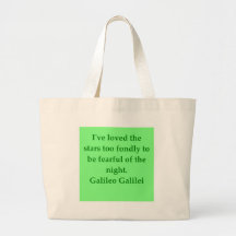 Galileo quote canvas bags