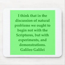 Galileo quote mouse pad