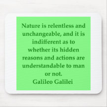 Galileo quote mouse pad