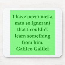 Galileo quote mouse pad