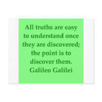 Galileo quote postcard