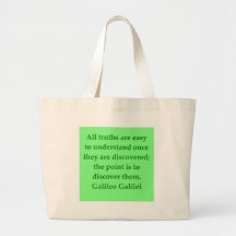 Galileo quote tote bag