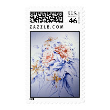 Galla Yellow flowers Stamp