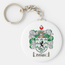 GALLAGHER FAMILY CREST -  GALLAGHER COAT OF ARMS KEYCHAINS