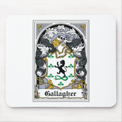 Gallagher Family Crest Mouse Mats by coatsofarms
