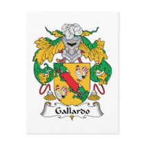 Gallardo Family Crest postcards