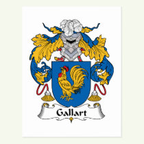 Gallart Family Crest Postcard