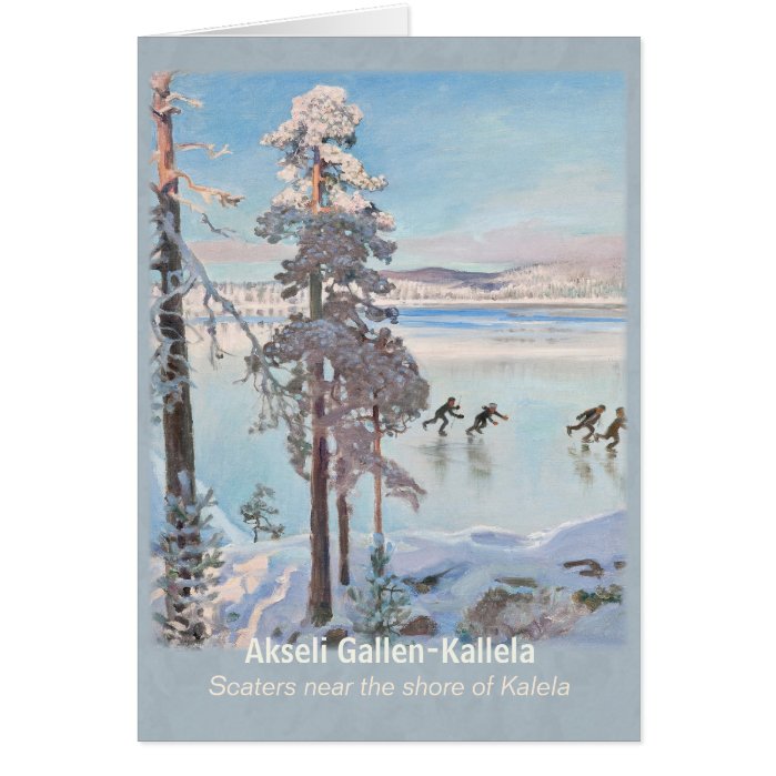 Gallen-Kallela Kalela Scaters Luistelijat CC0813 Greeting Card