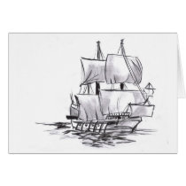 Galleon Art Blank Card