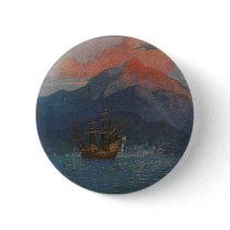 Galleon on the Spanish Main Pinback Button
