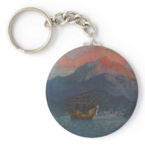 Galleon on the Spanish Main Keychain