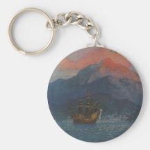 Galleon on the Spanish Main Keychain