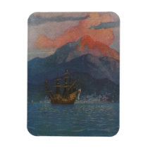 Galleon on the Spanish Main Vinyl Magnets