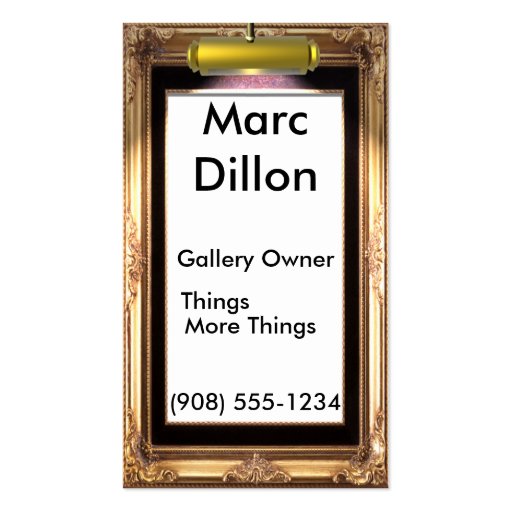 Gallery Frame Artists. Business Card Templates (front side)