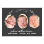 Gallery Frames Birth Announcements - Charcoal invitations
