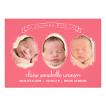 Gallery Frames Birth Announcements - Pink invitations