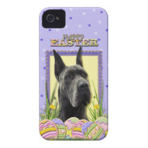 Galletas del huevo de Pascua - great dane - gris iPhone 4 Cárcasa