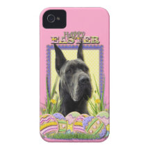 Galletas del huevo de Pascua - great dane - gris iPhone 4 Case-Mate Cárcasa