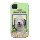 Galletas del huevo de Pascua - perro pastor inglés Case-Mate iPhone 4 Funda